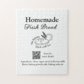 Vers brood bakkerij naam ingrediënten Q of code h Legpuzzel (Verticaal)