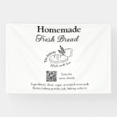 Vers brood bakkerij naam ingrediënten Q of code h Spandoek (Horizontaal)