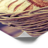 vers brood in een mandje poster (Hoek)