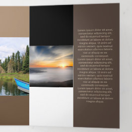 Vers bruine toon kwadraat QR-code Drieluik Kaart