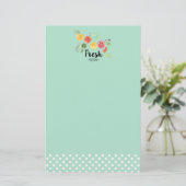 Vers - Citrusvruchten in Waterverf Briefpapier (Staand voorkant)