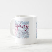 Vers de bible d'amour sur la tasse chrétienne (Devant gauche)