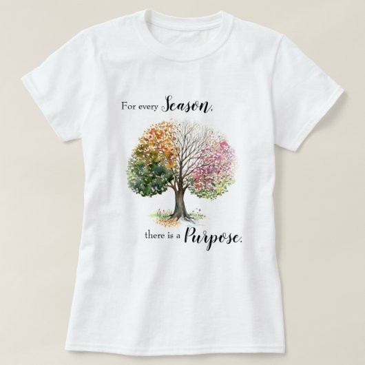 VERS de BIBLE d'AQUARELLE d'ARBRE du T-SHIRT (Design devant)