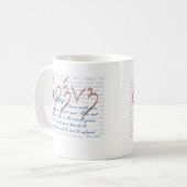 Vers de bible de paix sur la tasse chrétienne (Devant gauche)