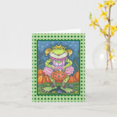Vers DE HOUBLON de CARTE de NOTE de HALLOWEEN de (Fleur jaune)