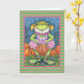 Vers DE HOUBLON de CARTE DE VOEUX de HALLOWEEN de (Fleur jaune)