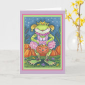 Vers DE HOUBLON de CARTE DE VOEUX de HALLOWEEN de (Fleur jaune)