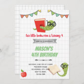 Vers de livres Invitation d'anniversaire (Devant / Derrière)