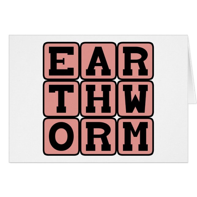 Vers de terre, insecte vivant dans la sécheresse (Devant horizontal)