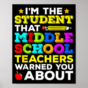 Vers design voor een eerstejaars middelbare scholi poster