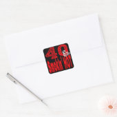Vers en roken, warm vierkante sticker (Envelop)