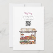 Vers fris uit de markt QR-code bruiloft Kaart (Achterkant)