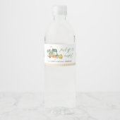 Vers Fris Van De Markt Boerenmarkt Bruiloft Feestj Waterfles Etiket (Voorkant)