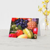 Vers fruit Bowl Kaart (Gele Bloem)