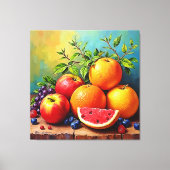 Vers fruit in een perfecte mix canvas afdruk (Voorkant)