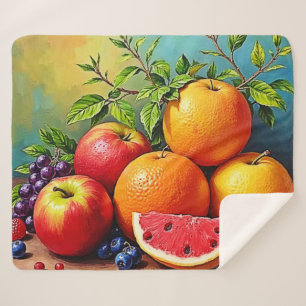 Vers fruit in een perfecte mix sherpa deken