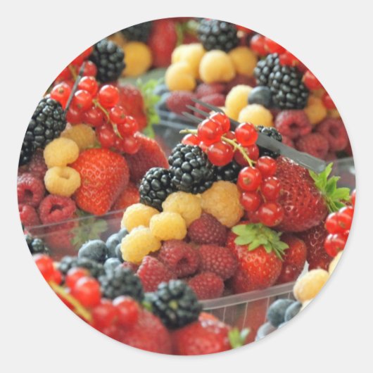 vers fruit ronde sticker (Voorkant)