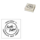 Vers gebakken gepersonaliseerde label houten stemp 	rubberstempel (Gestempeld)