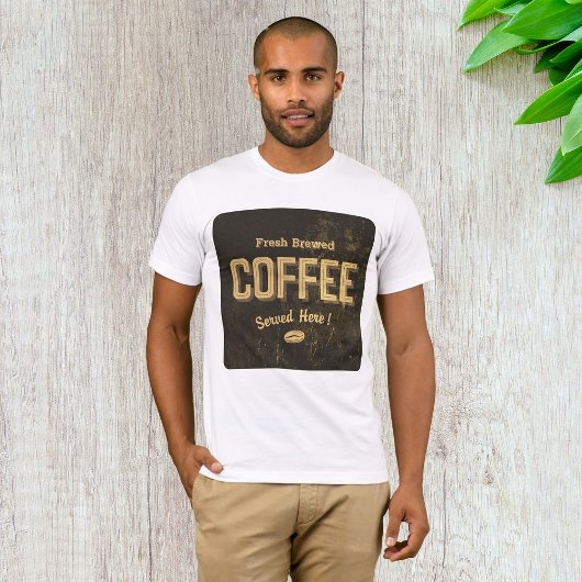 Vers gebrouwen koffie Mannen T-shirt