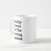 Vers gebrouwen voor de ochtend gestoord koffiemok (Voorkant links)