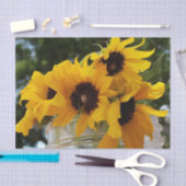 Vers Gele Zonnebloemen in een pot Tissuepapier (Craft)