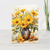 vers geplukte bloemillustratie kaart (Voorkant)