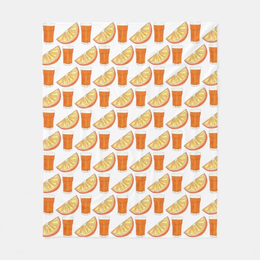 Vers gevriesdroogd PB Oranje sap citrusvruchten Sl Fleece Deken (Voorkant)