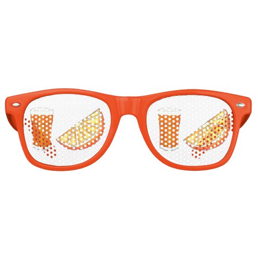 Vers gevriesdroogd PB Oranje sap citrusvruchten Sl Retro Zonnebril (Voorkant)