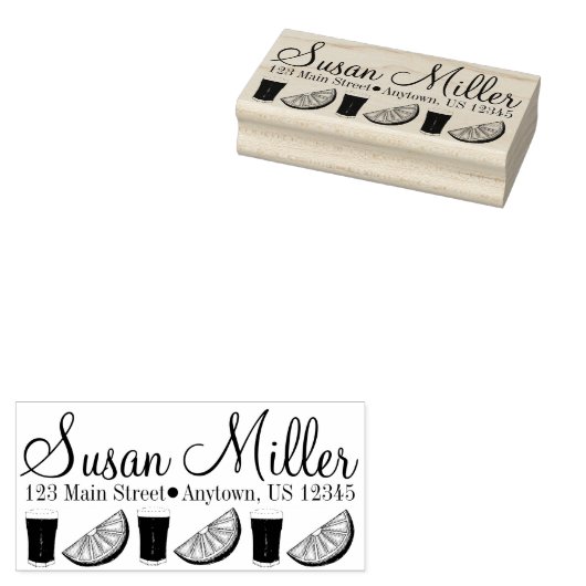 Vers gevriesdroogd PB Oranje sap citrusvruchten Sl Rubberstempel (Gestempeld)