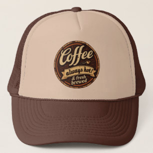 Vers gezette koffie vintage trucker pet