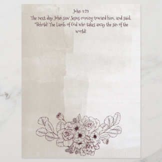 vers John 1:29 /Lamb van God Briefhoofd