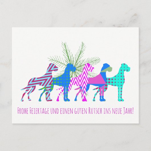 Vers Kerstmis Grote Denen Briefkaart (Voorkant)