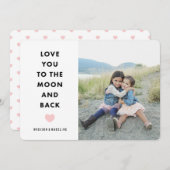 Vers la lune | Carte photo de la Saint Valentin (Devant / Derrière)