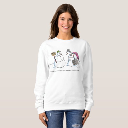 Vers l'Antarctique femmes sweatshirt blanc (Devant entier)