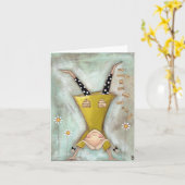 Vers le bas - Carte de note (Fleur jaune)