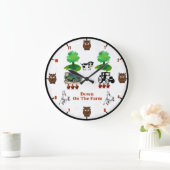 "Vers le bas horloge murale à ferme" (Maison)