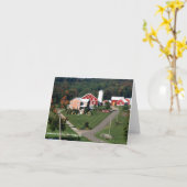 Vers le bas sur la carte de note de ferme (Fleur jaune)