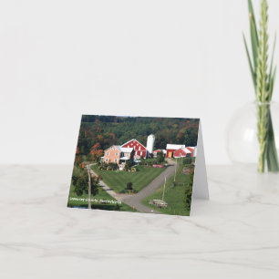Vers le bas sur la carte de note de ferme