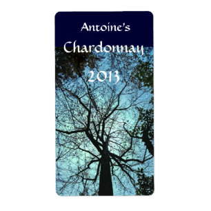 Vers le haut Étiquette de vin d'arbre