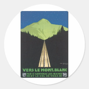 Vers le Mont Blanc Ronde Sticker
