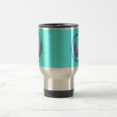 Vers l'une tasse d'arrière - plan de turquoise (Centre)