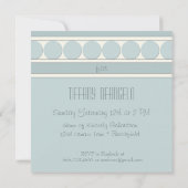 vers modern blauw Baby shower Kaart (Achterkant)