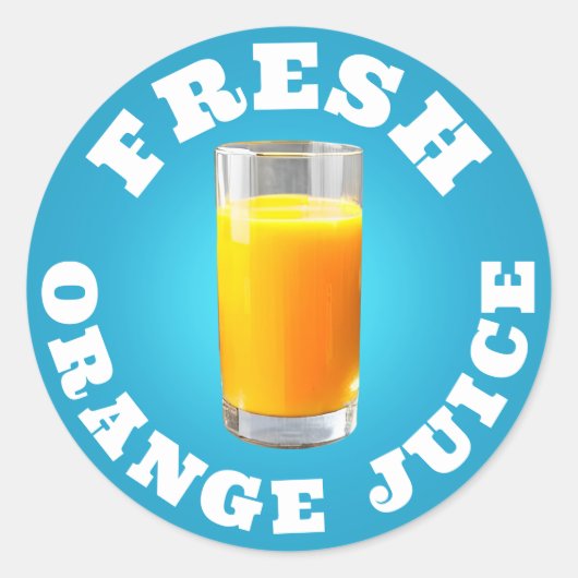 Vers Oranje sap Klassieke ronde sticker (Voorkant)