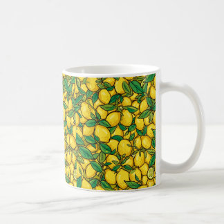 Vers patroon van citroen citrus koffiemok