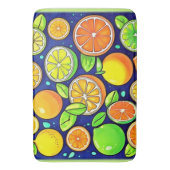 Vers pattern van verse citrus schijf badmat (Voorkant Verticaal)