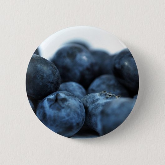 Vers rijpe blauwbessen ronde button 5,7 cm (Voorkant)