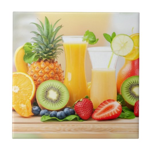 vers sappig fruit tegeltje (Voorkant)