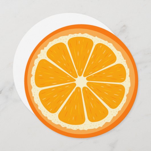 Vers Sinaasappel vruchtensap Citroensap Illustrati Feestdagenkaart (Voorkant / Achterkant)