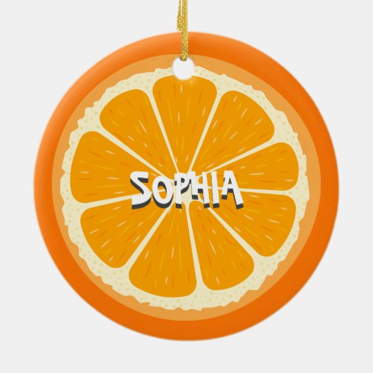 Vers Sinaasappel vruchtensap Citroensap Illustrati Keramisch Ornament (Achterkant)