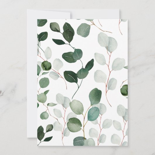 VERS SPRING BOTANICAL BOUQUET WEDDING INVITATION KAART (Achterkant)